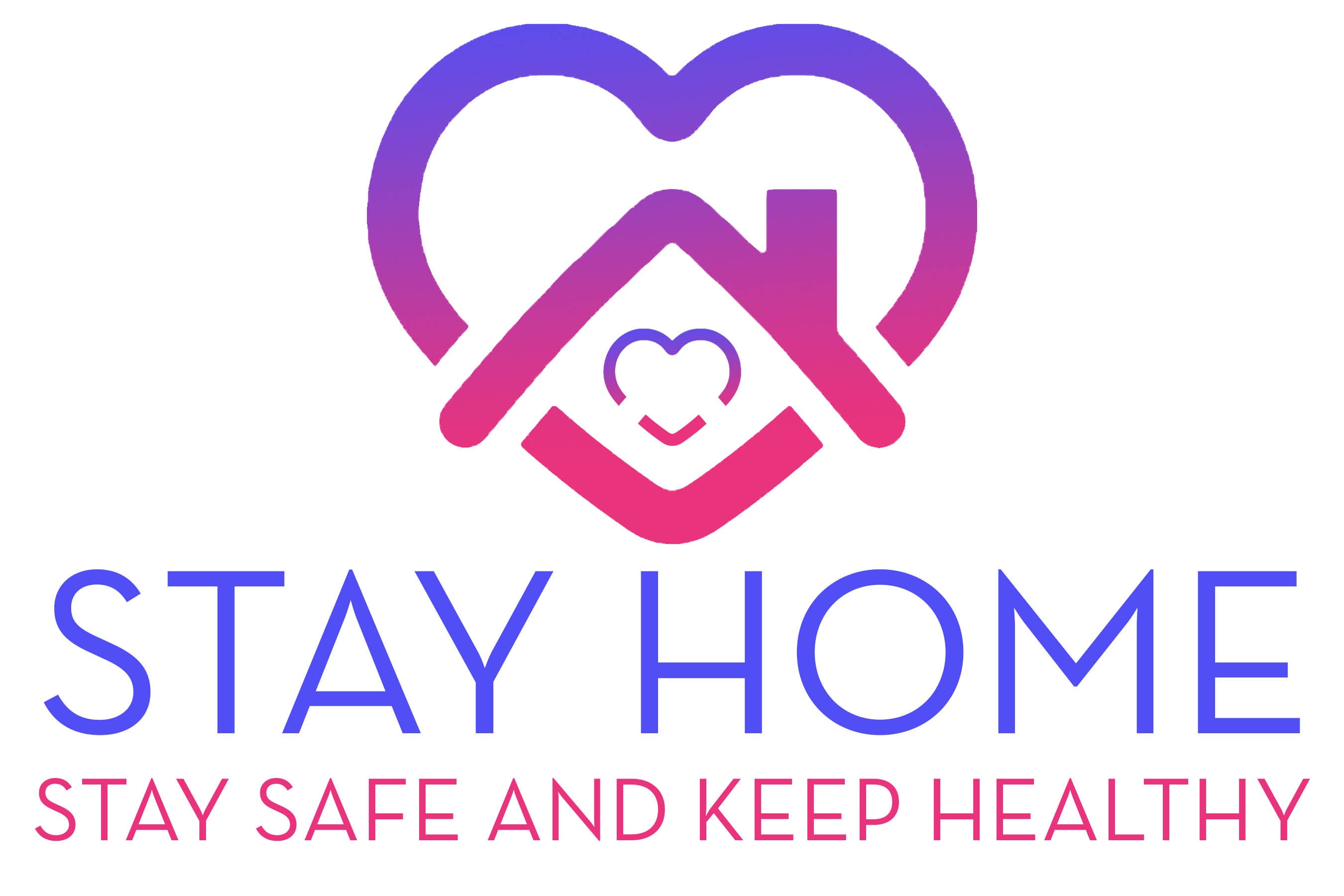 Stay Home Stay safe keep healthy with Metal Stakes, UV Print
