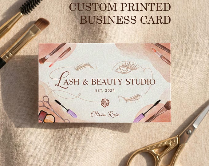 Lash & Beauty Business Card | Custom Printed Card | Modern Professional Salon Print