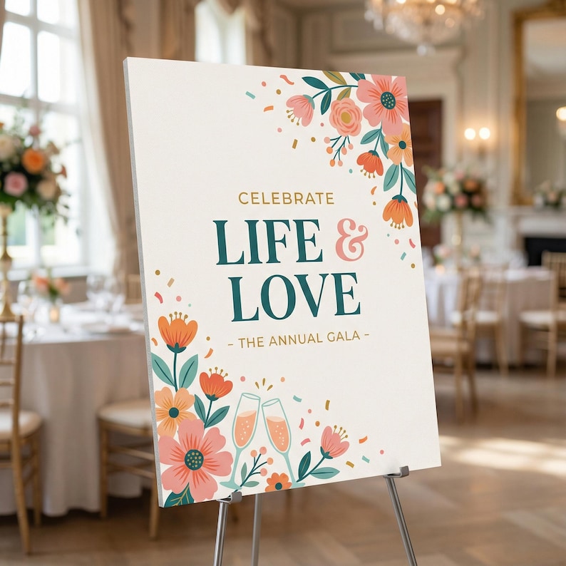 Custom Foam Board Signs | Wedding Welcome Sign, Baby Shower, Graduation & Events | Fast Printing image 3
