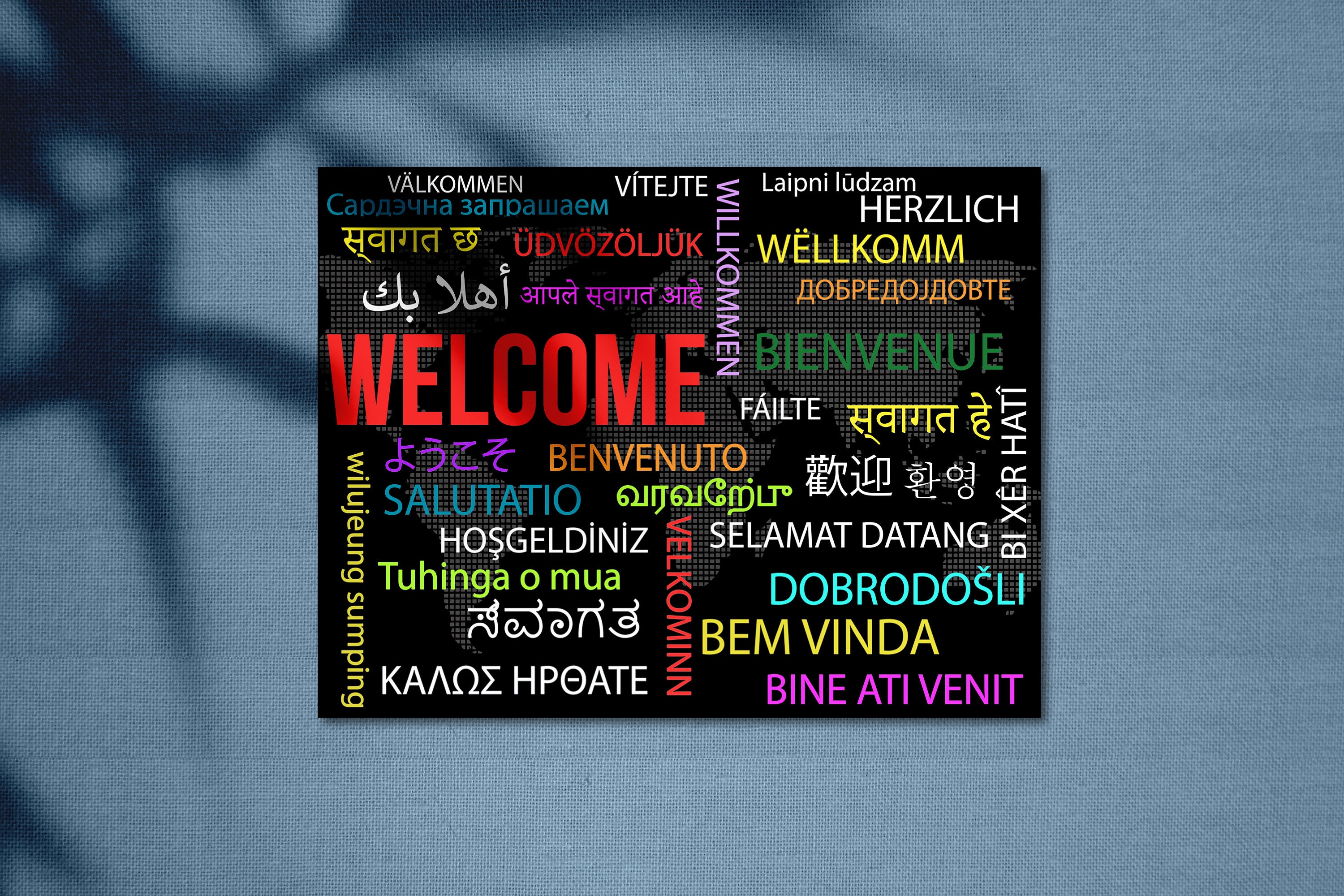 Welcome In Many Languages Poster