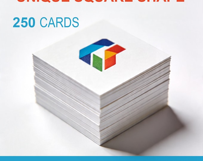 250 Custom Square Business Cards | Full Color Glossy & Matte | Fast 2-3 Day Turnaround | Professional Printing
