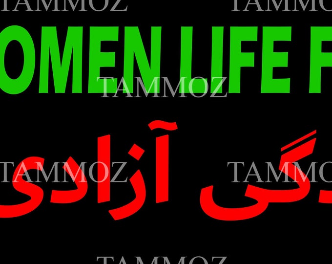 Women Life Freedom rise with the Women of Iran Sticker Vinyl Decal, Mahsa Amini Bumper Sticker Decal 10" x 3"