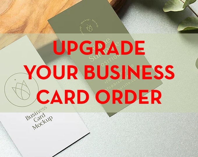 Upgrade your order