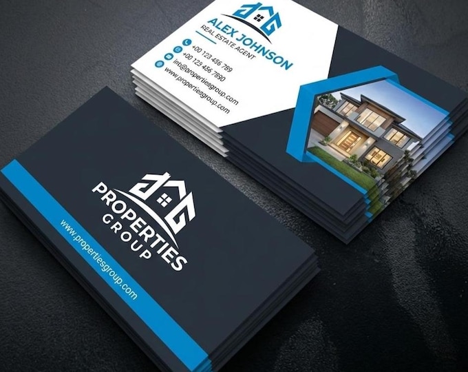 Real Estate Business Card | Custom Realtor Card | Modern Professional Print