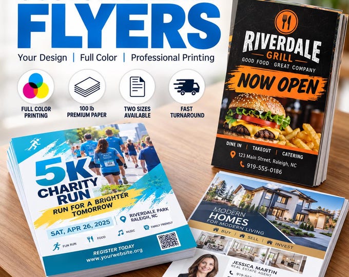 Custom Printed Flyers | 8.5x11 Business Flyer Printing | Full Color Advertising & Promotional Flyers | Custom Flyer Design