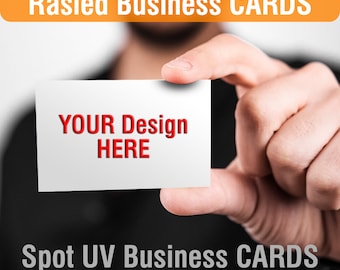 Spot UV Business Card Printing Custom Printed raised spot business cards luxury 18 pt