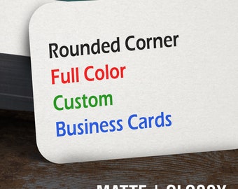 Custom Rounded Corner Business Cards | Glossy & Matte | Fast Turnaround | Full Color Printing