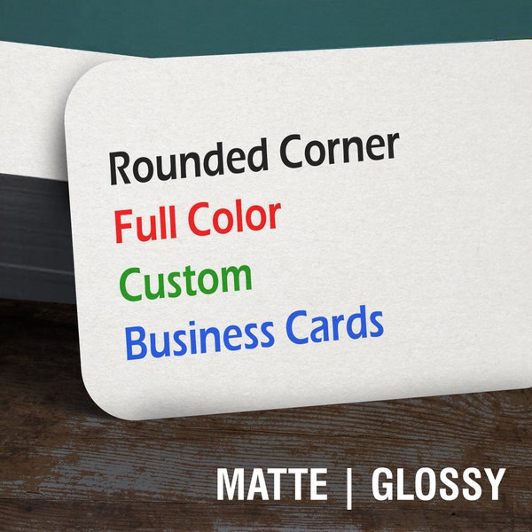 Rounded Corners Full Color Business Card Printing Custom Printed Unique Inspiration and a memorable business card Glossy | Matte  Finish