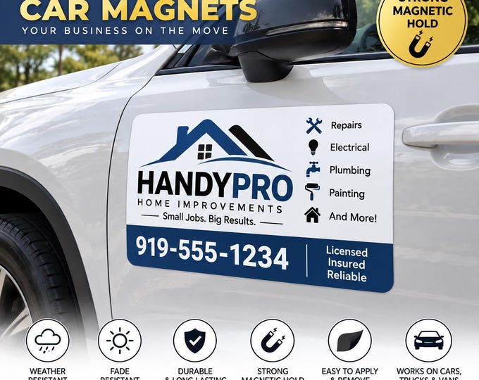 Custom Car Magnet for Business Advertising | Full Color Vehicle Sign