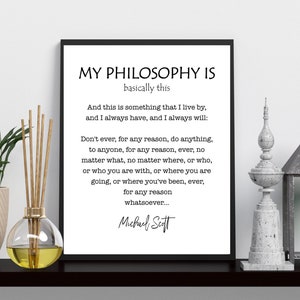 The Office TV Quote, Michael Scott Philosophy Quote, Michael Scott Print, The Office TV Show Printable Wall Art, Typography Print