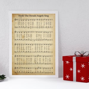 Hark the Herald Angels Sing, Christmas Carols, Christmas Music Printable, Xmas Sheet Music, Farmhouse Christmas, Holiday Hymns