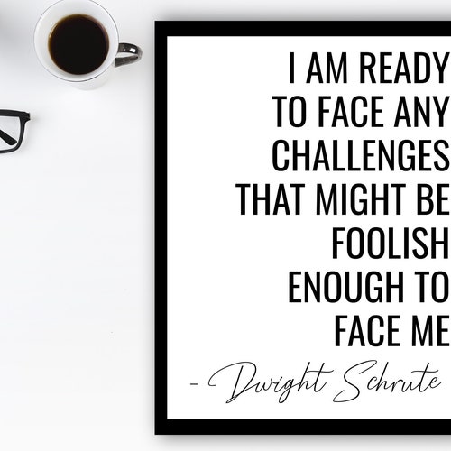 Dwight Schrute Office Quote Printable Wall Art Instant - Etsy