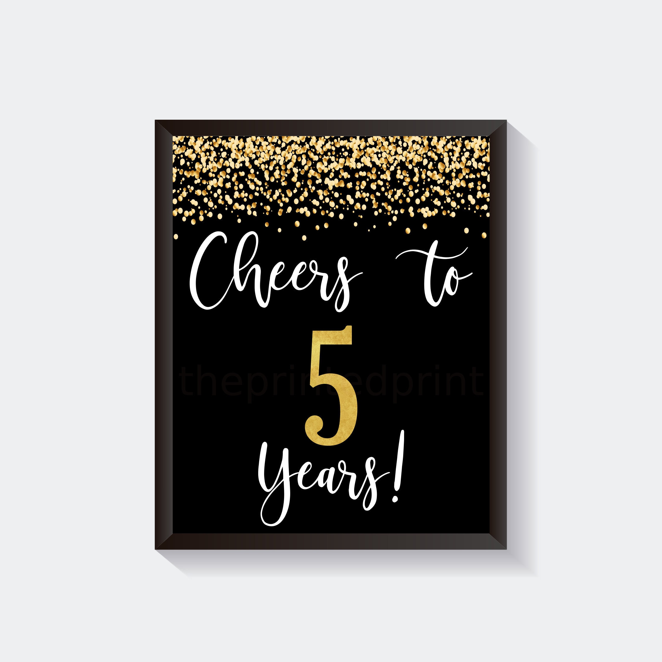 5 Years Turquoise Birthday Party Decoration Turquoise Glitter Decor 5th Birthday Sign We/'re Gonna Party Like It/'s 2014 5th Anniversary