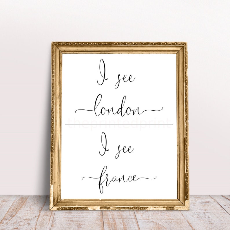 Avoir Images I See London I See France Funny Bathroom Wall Art Bathroom Etsy le plus cool salutations