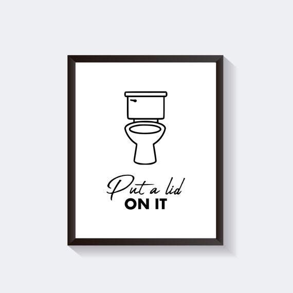 Put a Lid on It Funny Bathroom Print Toilet Posters - Etsy Norway
