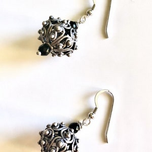 Earrings Sardinian Bottons with Black Onyx