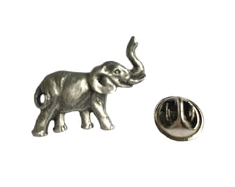 Elephant Head Metal Enamel Pin Badge Wildlife Zoo Animal 
