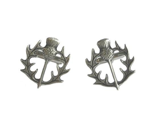 WALKING STICK BADGE PEWTER THISTLE 5 CM HIGH