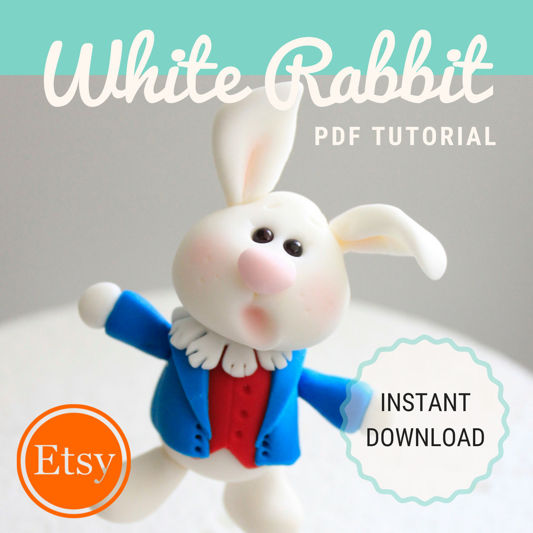 White Rabbit Cake Topper Tutorial - Etsy