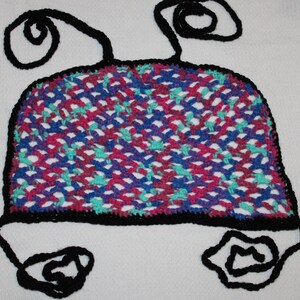 Multicolour Crochet Mesh Halter Top for festivals, raves, parties | S-M | 80/20 acrylic/wool