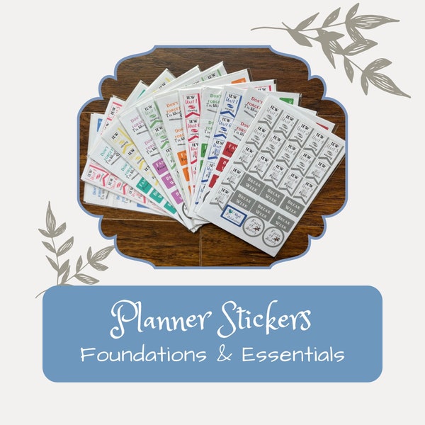 Foundations & Essentials Bundle Planner Stickers