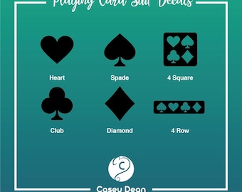 Playing Card Suit Vinyl Decals