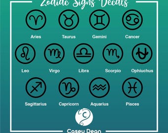 Zodiac Signs Vinyl Decals