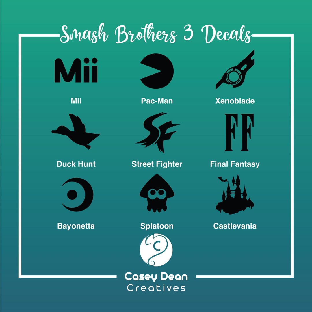 SSB Icons Part 3 Decals - Etsy