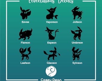 Pkm Eeveelutions Vinyl Decals