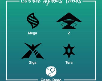 Pkm Gimmick Symbols Vinyl Decals