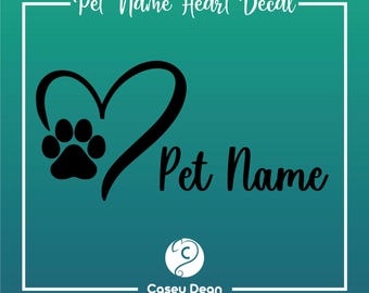 CUSTOM Pet Name Vinyl Decals