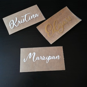 Iron On Name Decal, Custom Name Heat Transfer Decal