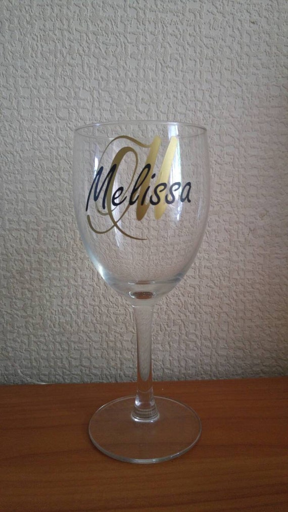 Wedding Bridal Party Vinyl Wine glass decal sticker NAME OR ROLE DIY stickers bd