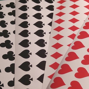 Set di 40 adesivi in vinile con carte da gioco, adesivi in vinile con carte da poker, adesivi per feste di poker, adesivi per feste da casinò
