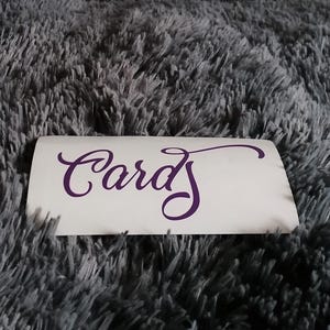 Cards Vinyl Decal, Wedding Card Box Decal, Wedding Box Decal