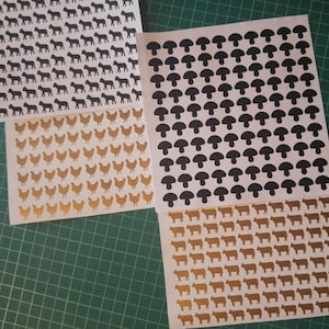 Adesivos de vinil para escolha de refeição de tamanho pequeno, cartão de lugar de casamento, RSVP, adesivos de menu