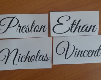 Custom Name Decal For Wine Glass, Personalized Custom Decal, Bridal Party Decals, Bachelorette Party Decal, Wedding Na