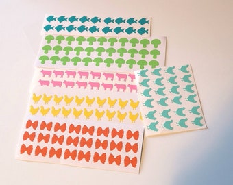 Wedding Meal Choice Stickers, Small Size Place Card Decals
