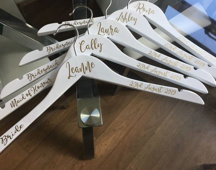 Custom Decals for Wood Hanger Weddingbridal Party Decals Etsy
