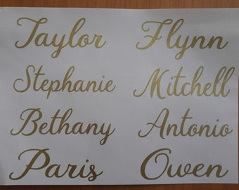 Custom Name Decal For Wine Glass, Personalized Custom Decal, Bridal Party Decals, Bachelorette Party Decal, Wedding Name Decal, Name Decal