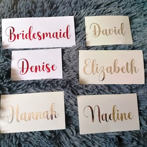 Stickers verres à vin, Stickers prénoms personnalisés, Sticker boîte-cadeau, Demande de demoiselle d'honneur, Sticker verre à vin, Sticker marque-places, Sticker ballon