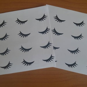10 paires d'autocollants de cils de licorne, autocollants de cils, décalcomanies de fête de licorne