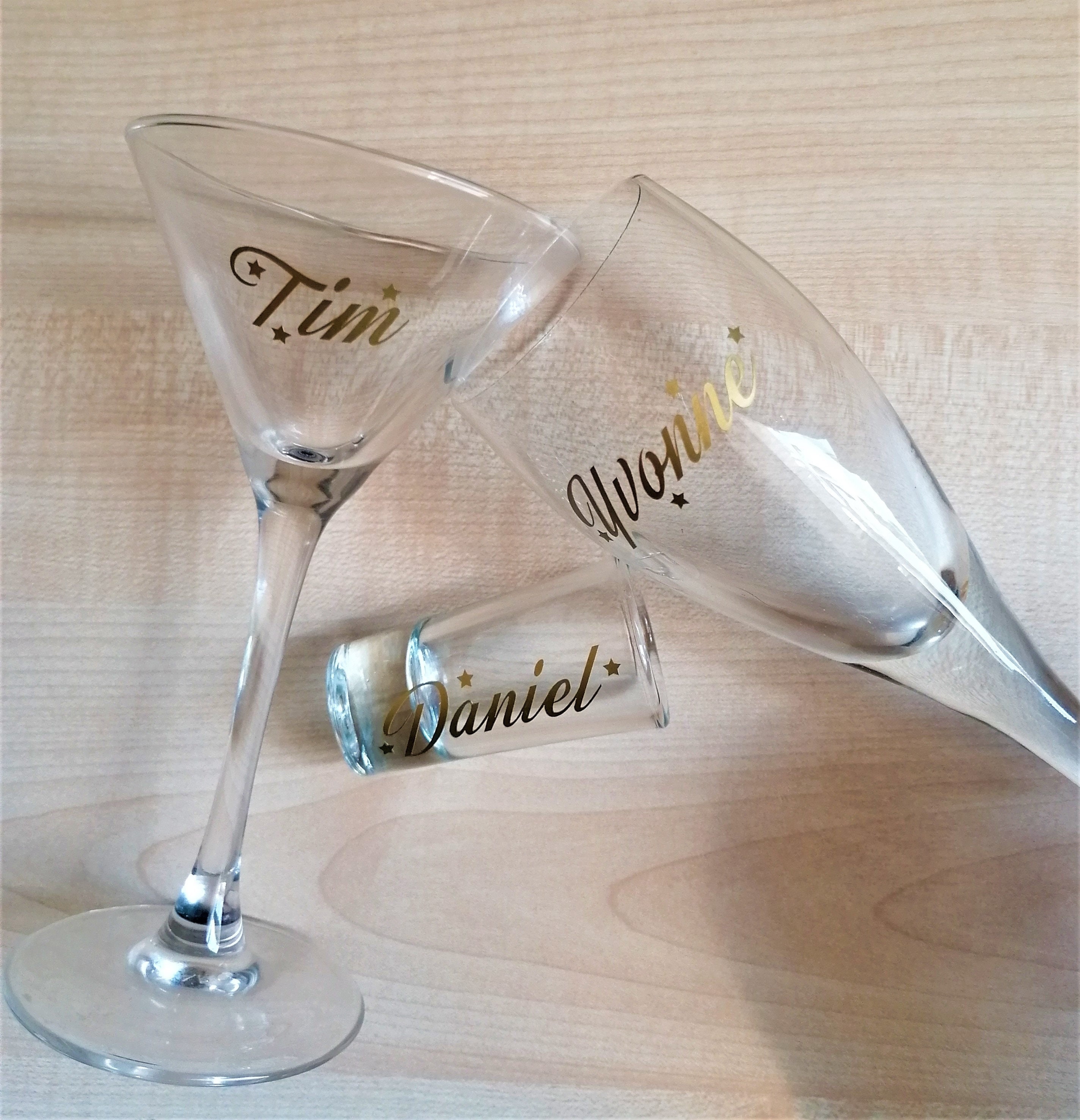 Personalized Shot Glass Decal Name With Stars Small Size Etsy