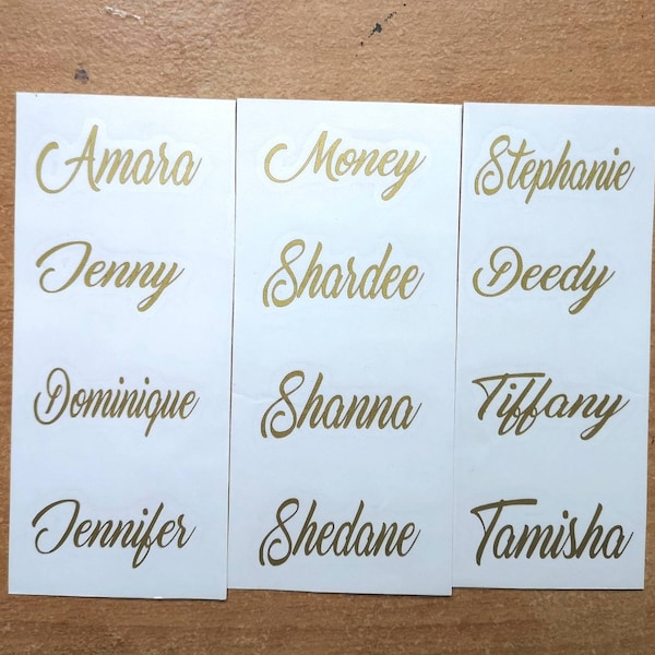 Small Size Custom Name Decals For Shot Glass,Champagne Flutes, Martini Glass Decal, Personalized Wine Glass Decal