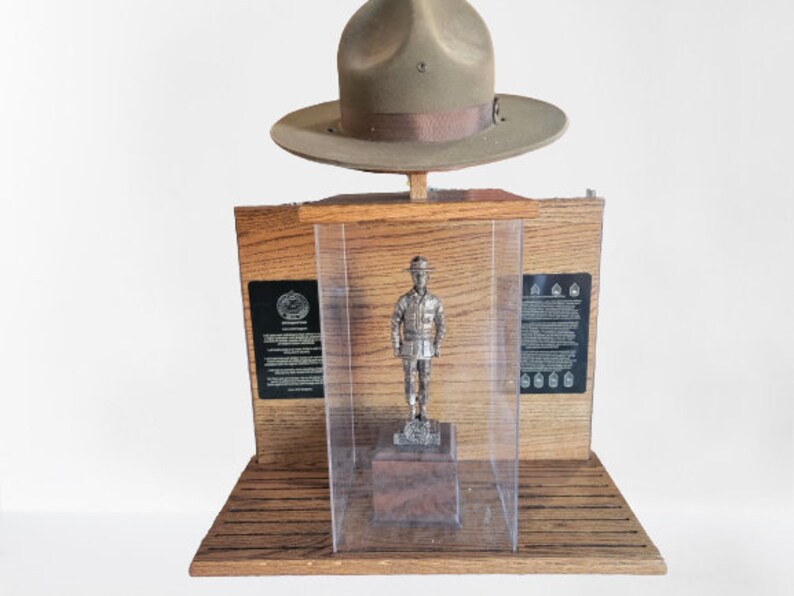 US Army Drill Sergeant Hat Stand With Coin Holder Base Etsy Ireland