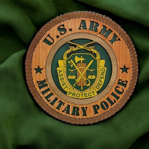 Custom Army Military Police Regimental Crest Wall Tribute, Personalized, Two Sizes available  12&quot; & 16&quot;
