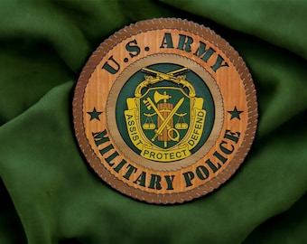 Custom Army Military Police Regimental Crest Wall Tribute, Personalized, Two Sizes available  12" & 16"