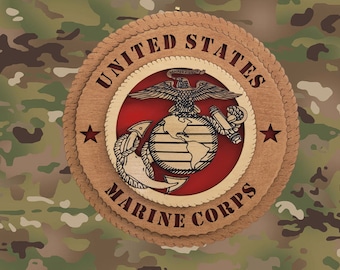 U.S. Marine Corps Wall Tribute, Personalized, Four Sizes available 8", 12" , 16" & 24"