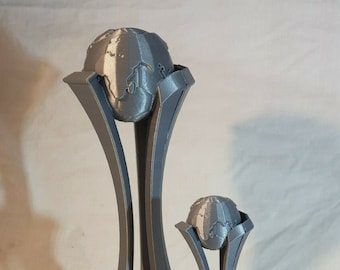 Réplica del trofeo de fútbol de plata de la Copa Mundial de Clubes, 21 cm de altura.