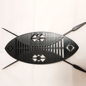 Afrikaans schild 2d muurkunst cadeau woondecoratie ~ 14,5 x 27,5 cm
